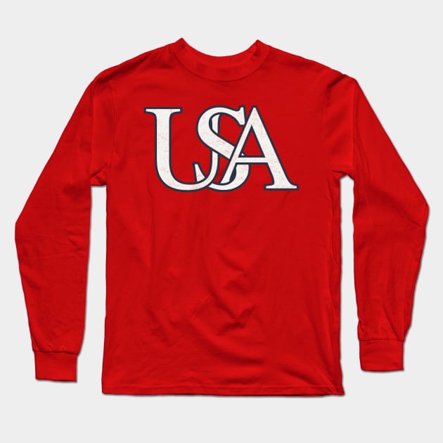 USA vintage Logo Long Sleeve T-Shirt by stayfrostybro